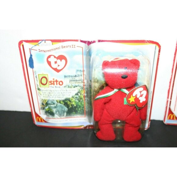 TY Beanie Baby 1999 International Bears II Osito Spangle McDonald's LOT (2) - Picture 4 of 12